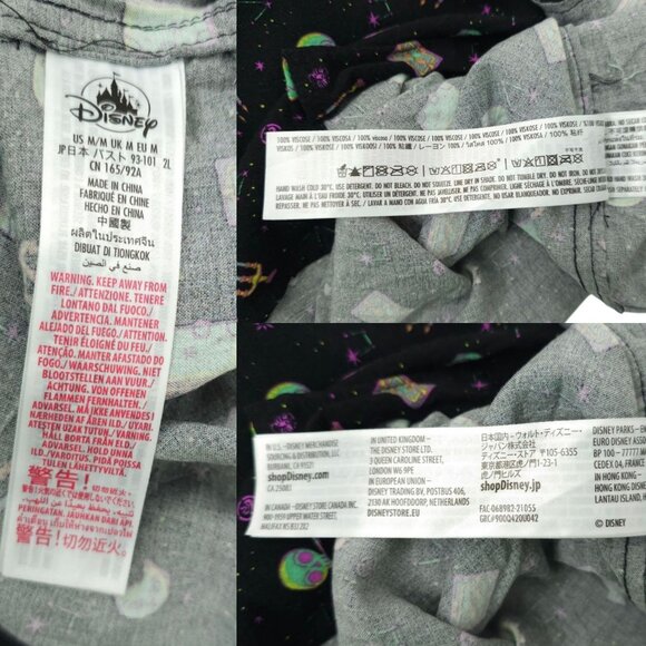 Disney Hocus Pocus Button Front Woven Shirt Adult M Halloween Our Universe - Picture 7 of 16